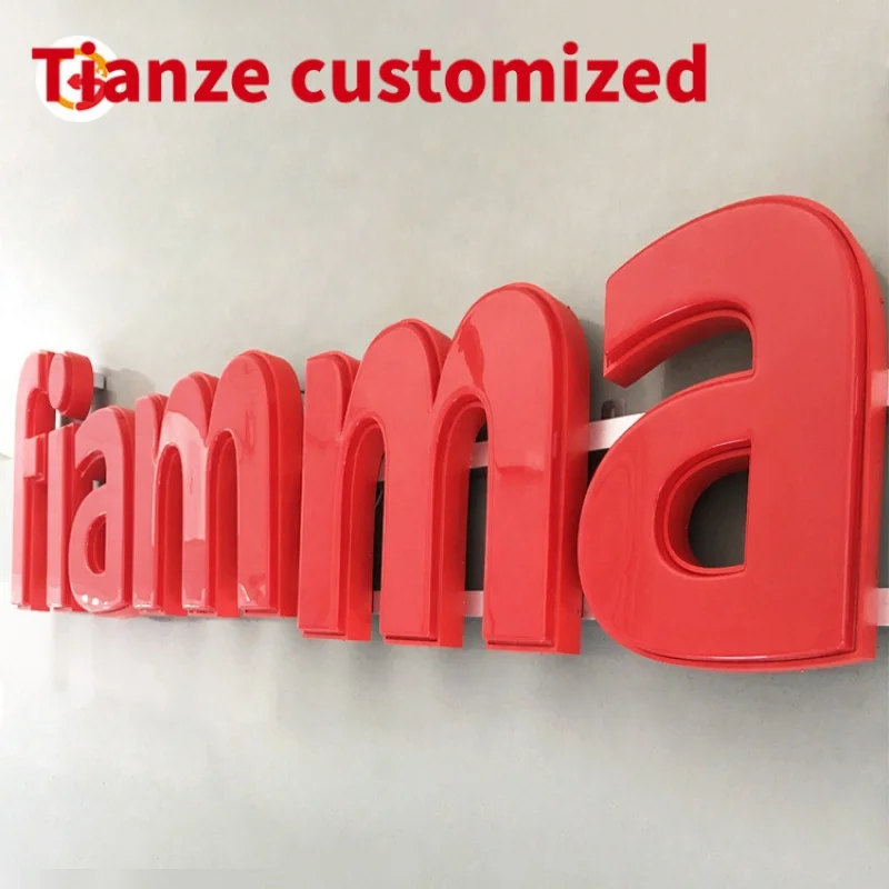 (Customized) JAGUARSIGN Custom Red Led Sodium Formed 3D Signages Acrylic Letter Letter Letter Led Outdoor Box Logo Sign Manufact