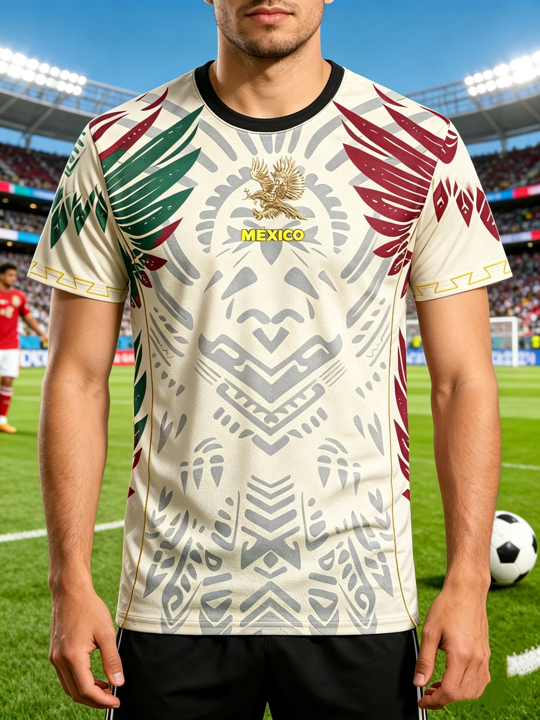 2026 New Mexican Football Jersey, Fan Sports Football T-shirt, Breathable and Quick-Drying Material