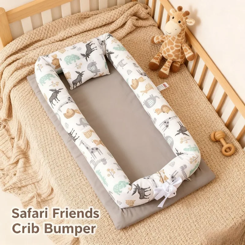 سرير أطفال محمول جديد لعام 2025 قابل للفصل والغسل مع شبكة ثلاثية الأبعاد قابلة للتنفس لحديثي الولادة ​