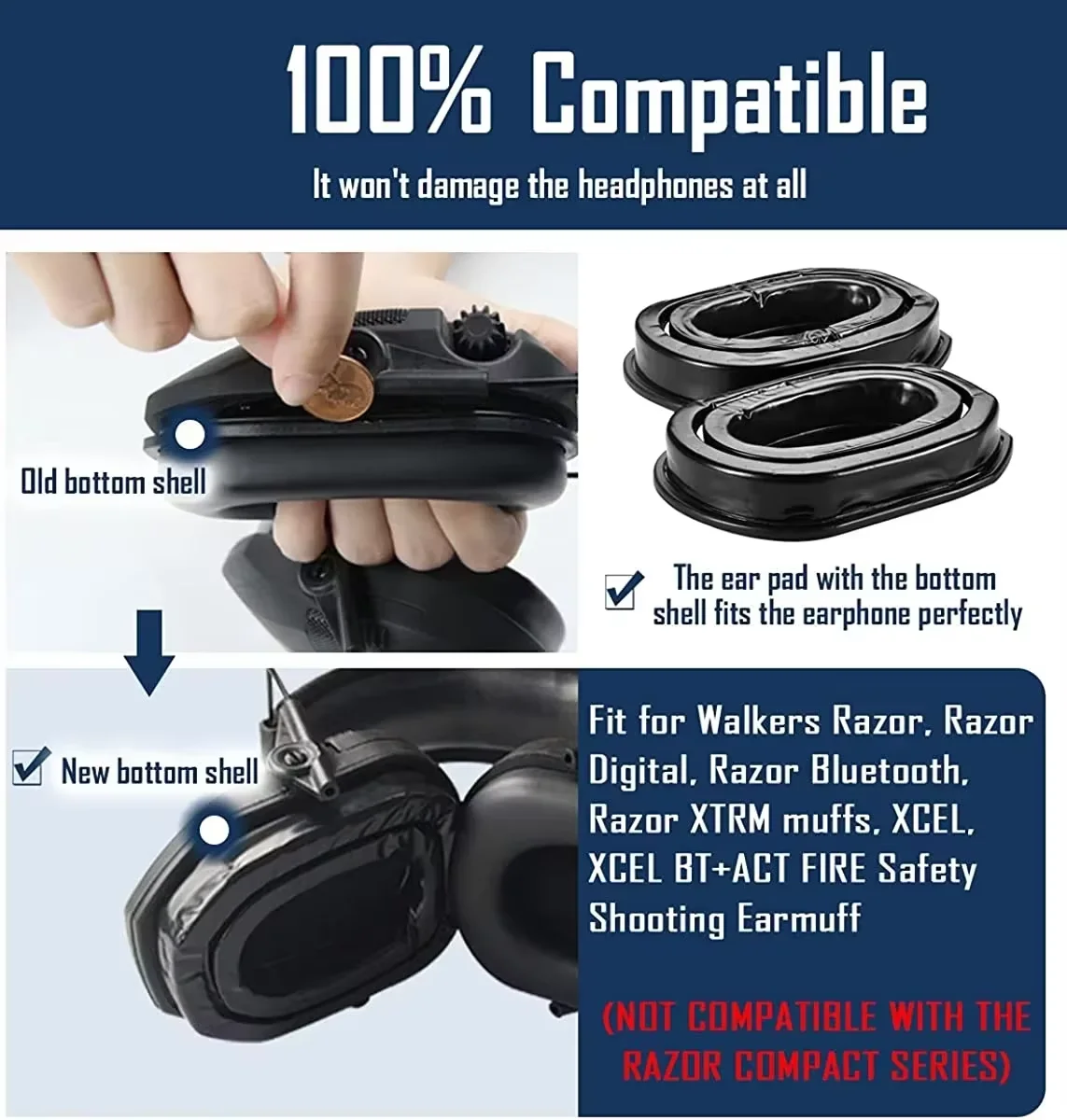 Tactical Headset Ear Pads Repl - Shooting Ear Muff review and price