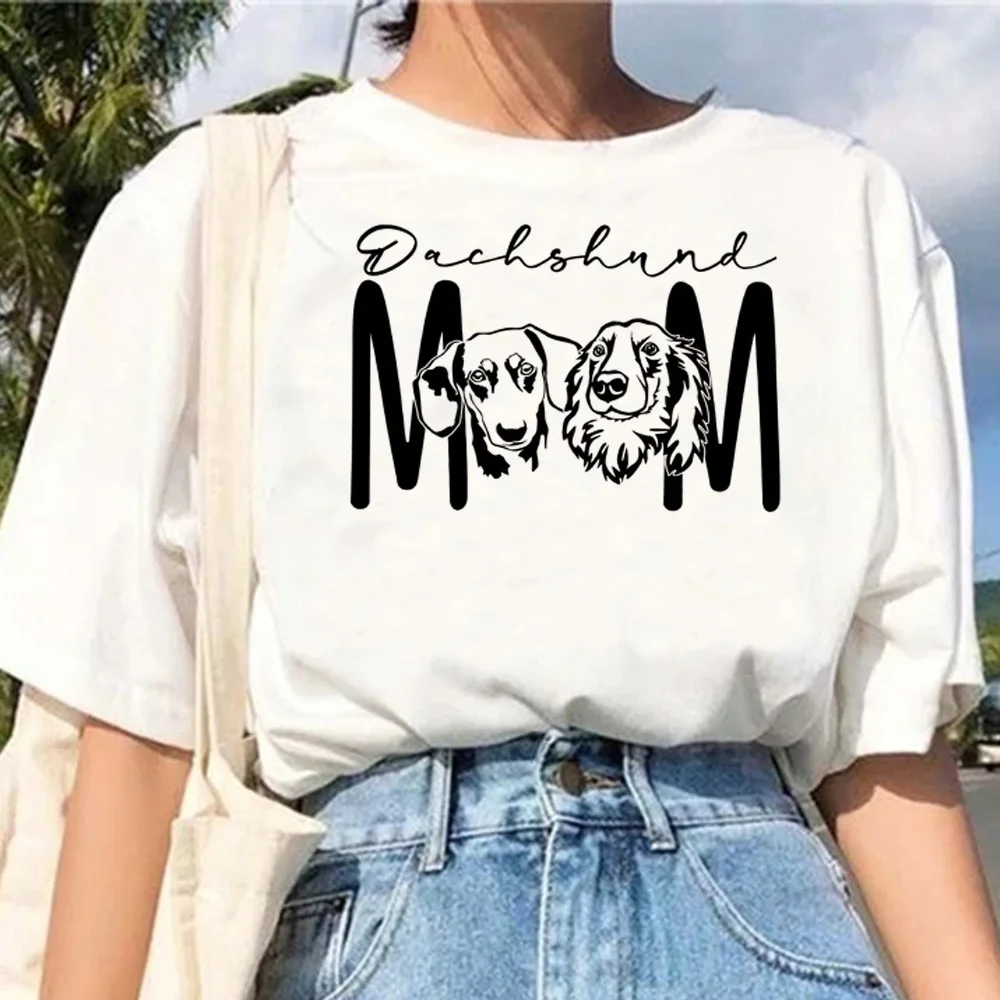 Sausage Dog t shirt women Y2K streetwear top girl designer clothes