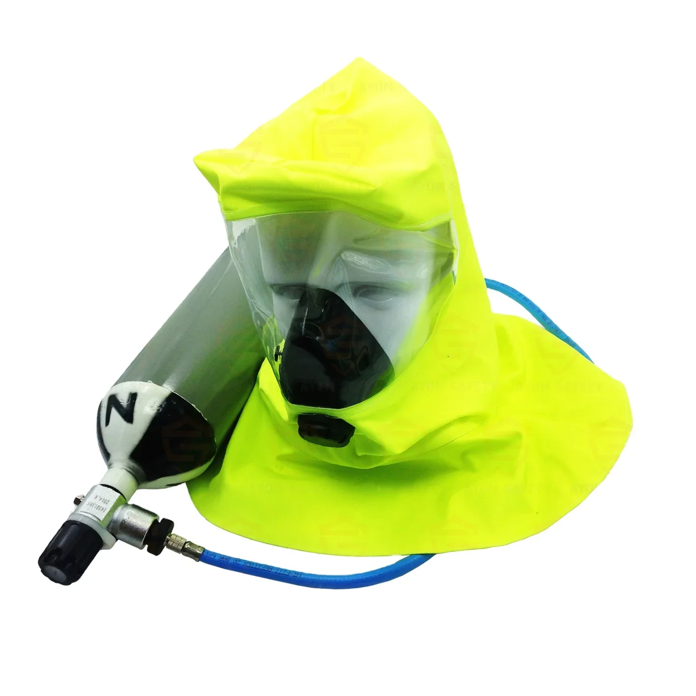 CE standard Easy Operation ISO fluorescent yellow EEBD hood Emergency Escape Breathing Device