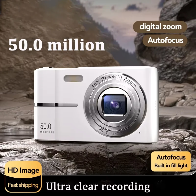 كاميرا Xiaomi 4K الرقمية 50MP 16X كاميرا الطالب في الهواء الطلق المضادة للاهتزاز كاميرا فيديو رقمية فلاش مسجل فيديو كاميرا فيديو صغيرة