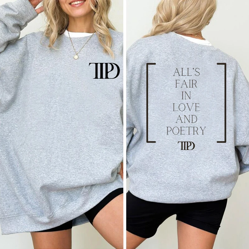 De Gemartelde Dichtersafdeling Sweatshirt Vrouwen Swiftie Tijdperken Tour Merchandise Ttdp Bedrukte Sweatshirts Pullover Voorzitter Zweet