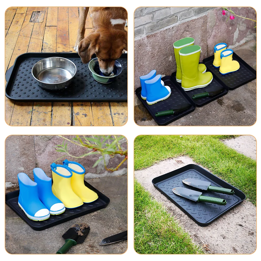 3pcs Shoes Boot Tray Boot Display Tray Flower Pot Mat Multi-function Shoes Tray Accessory shoe storage tray