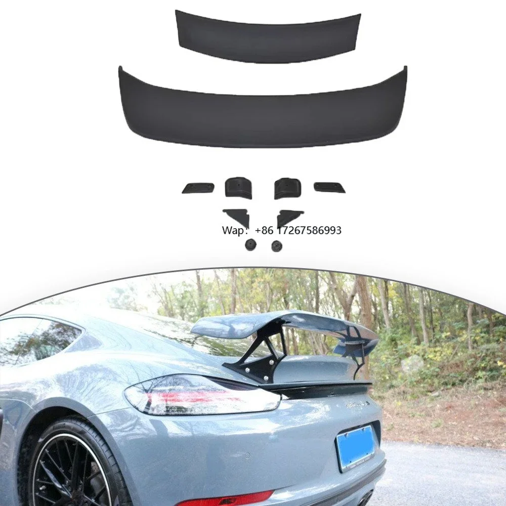 

718 Spoiler Fit for POR 718 to Tech Style Double Floors Rear Wing Auto Parts Rear Trunk Spoiler Back Tail Wing Tail Duck Wing
