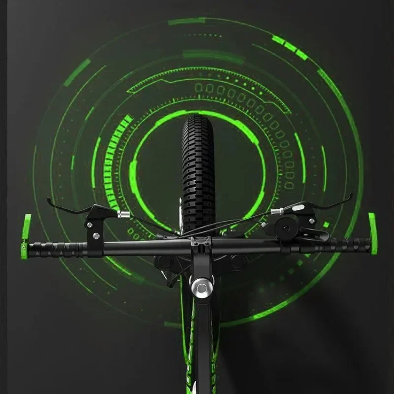 Schwarz-grünes Mountainbike für Erwachsene und Kinder, 18–24 Zoll, Studentinnenfahrrad mit variabler Geschwindigkeit für Jugendliche, Fitness und Training