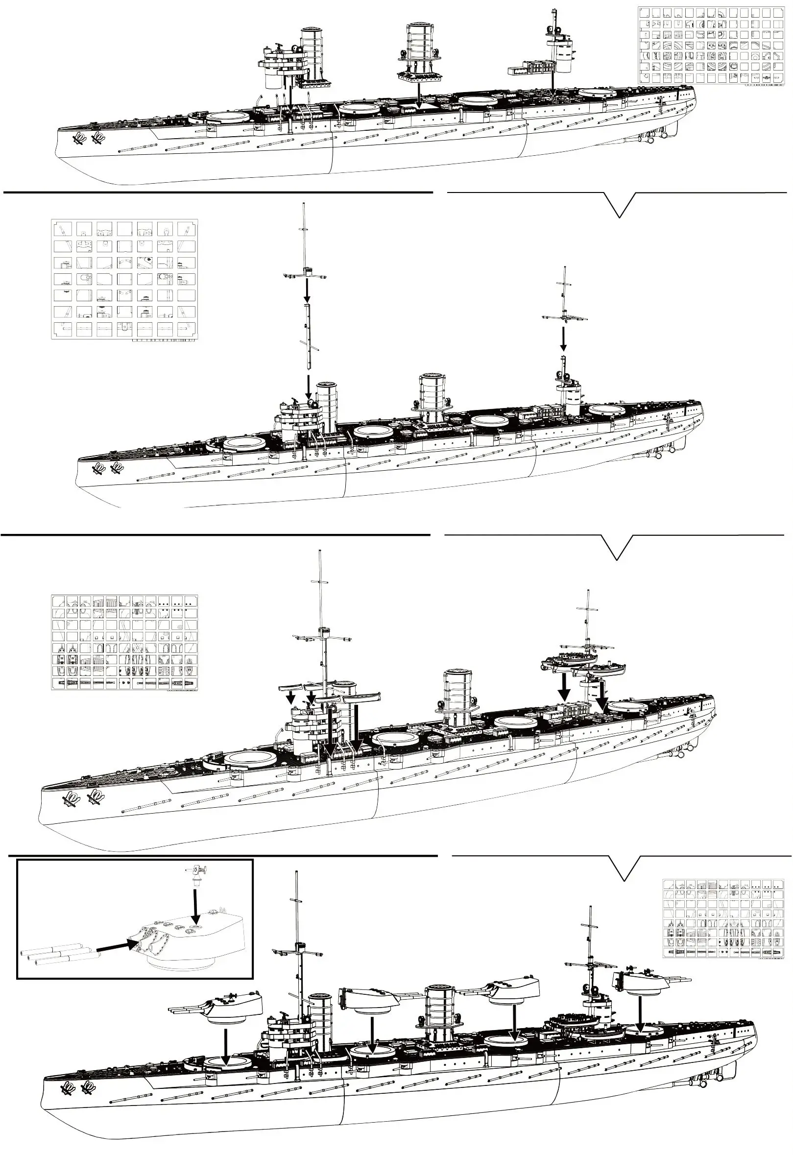 

Советский линкор класса Гангут 1914 года (Севастополь) MRY-SFW SSC537, масштаб 1/700, 1/350, военный сборный миниатюрный статический макет