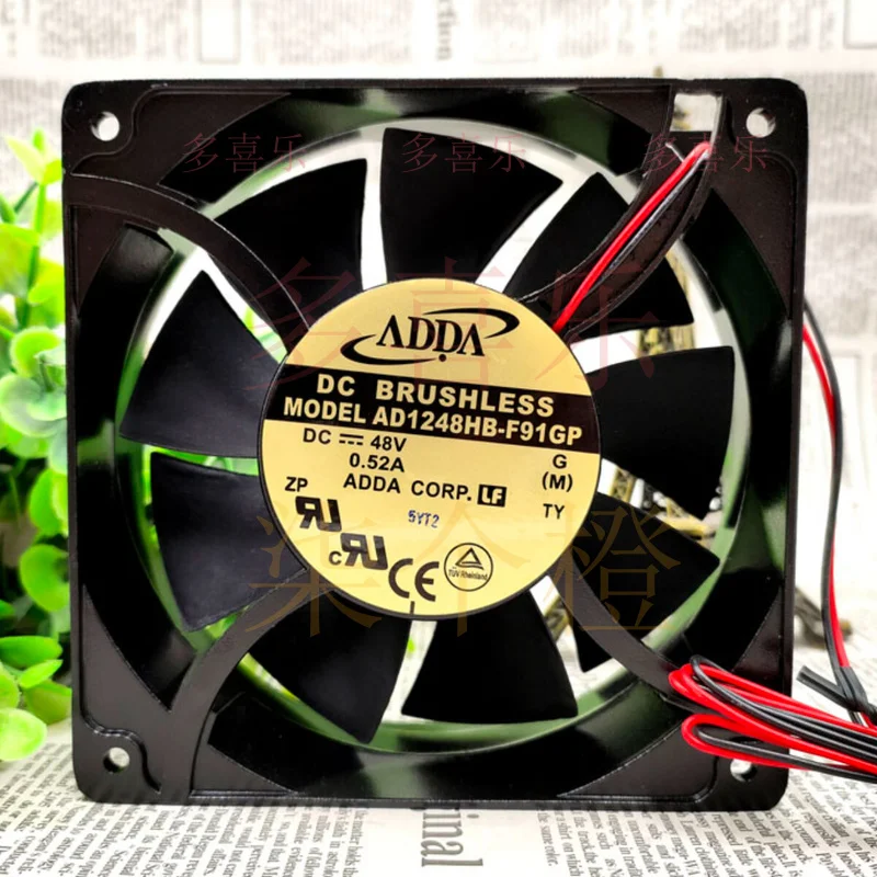ZMZM   for  ADDA AD1248HB-F91GP 12038 48V 0.52A 12CM Chassis Industrial Cooling Fan