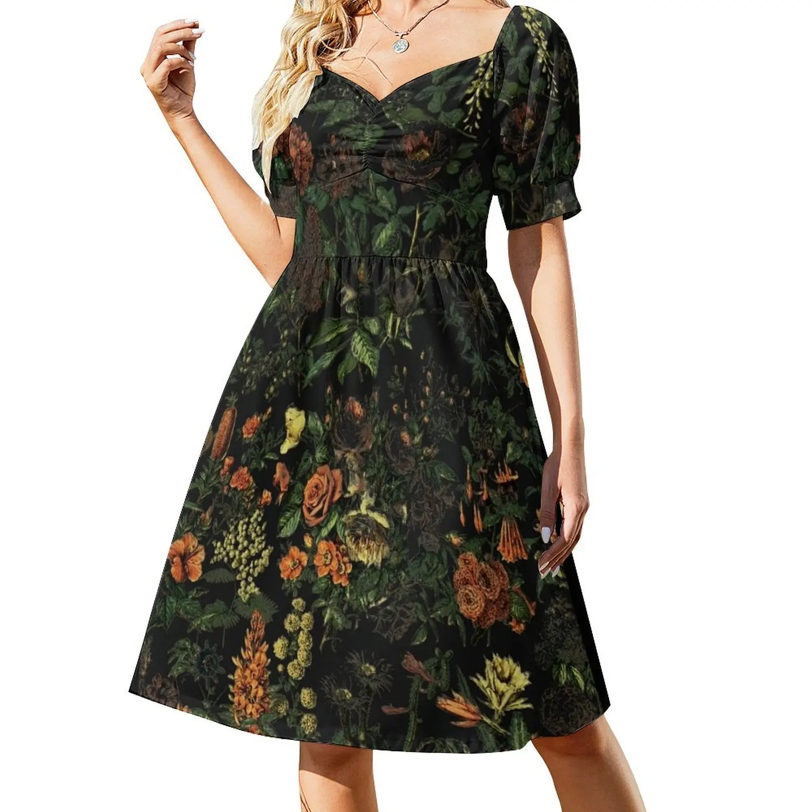 Midnight Floral Dress eleganckie suknie wieczorowe dla kobiet 2024, ubrania na studniówkę