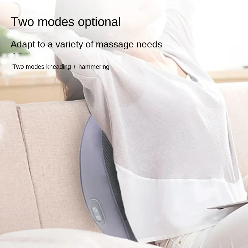 Electric Hot Compress Massage Cushion Home Wireless Portable Massage Back Massager Kneading and Beating Massage Backrest