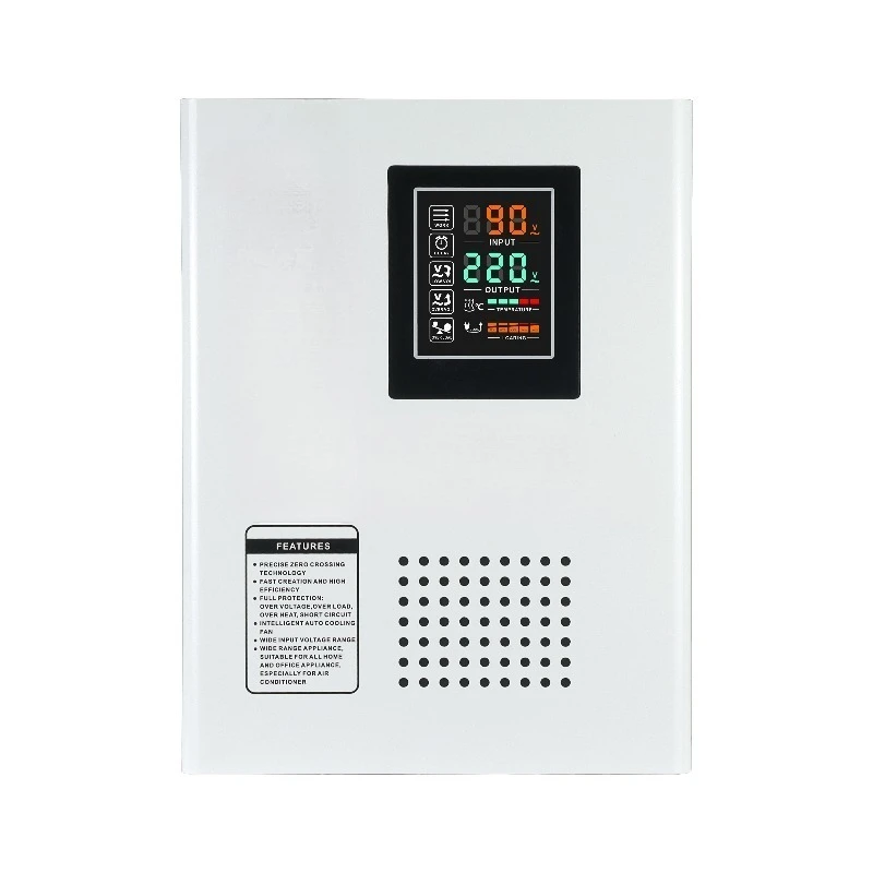Input 90-280V 10KW Single Phase Automatic Voltage Regulator 220V AC Suspended Wall Mount Relay Stabilizer