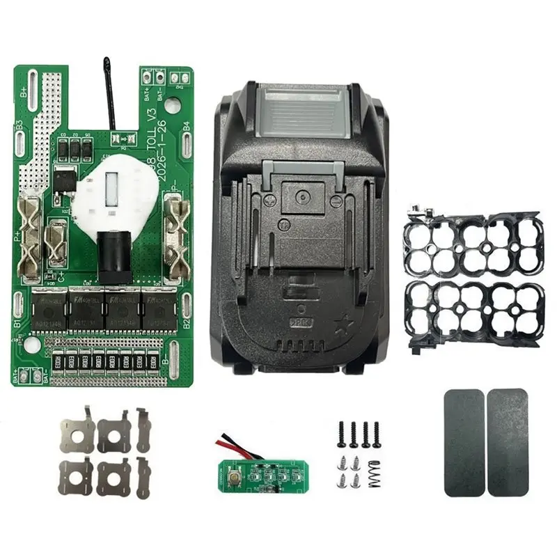 ABLJ For BL1830-BL1860 Battery Charging Protection Board- 4TOLL Li- Battery Case 10X21700 For Power Tools