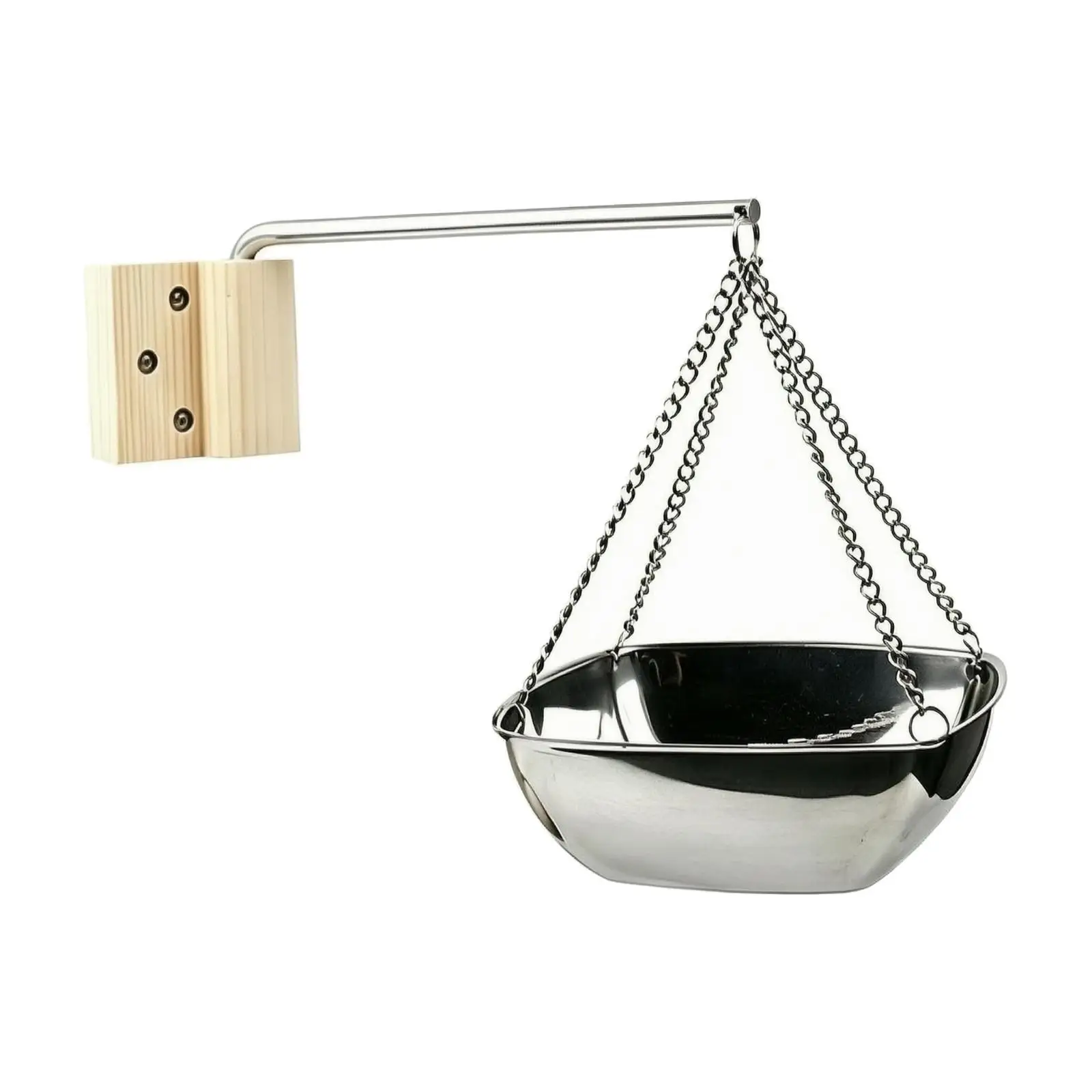Sauna Aroma Oil Bowl Stainless Steel Hanging Essential Oil Vessel with 304 Chain Heat Resistant Metal Diffuser for Home Steam