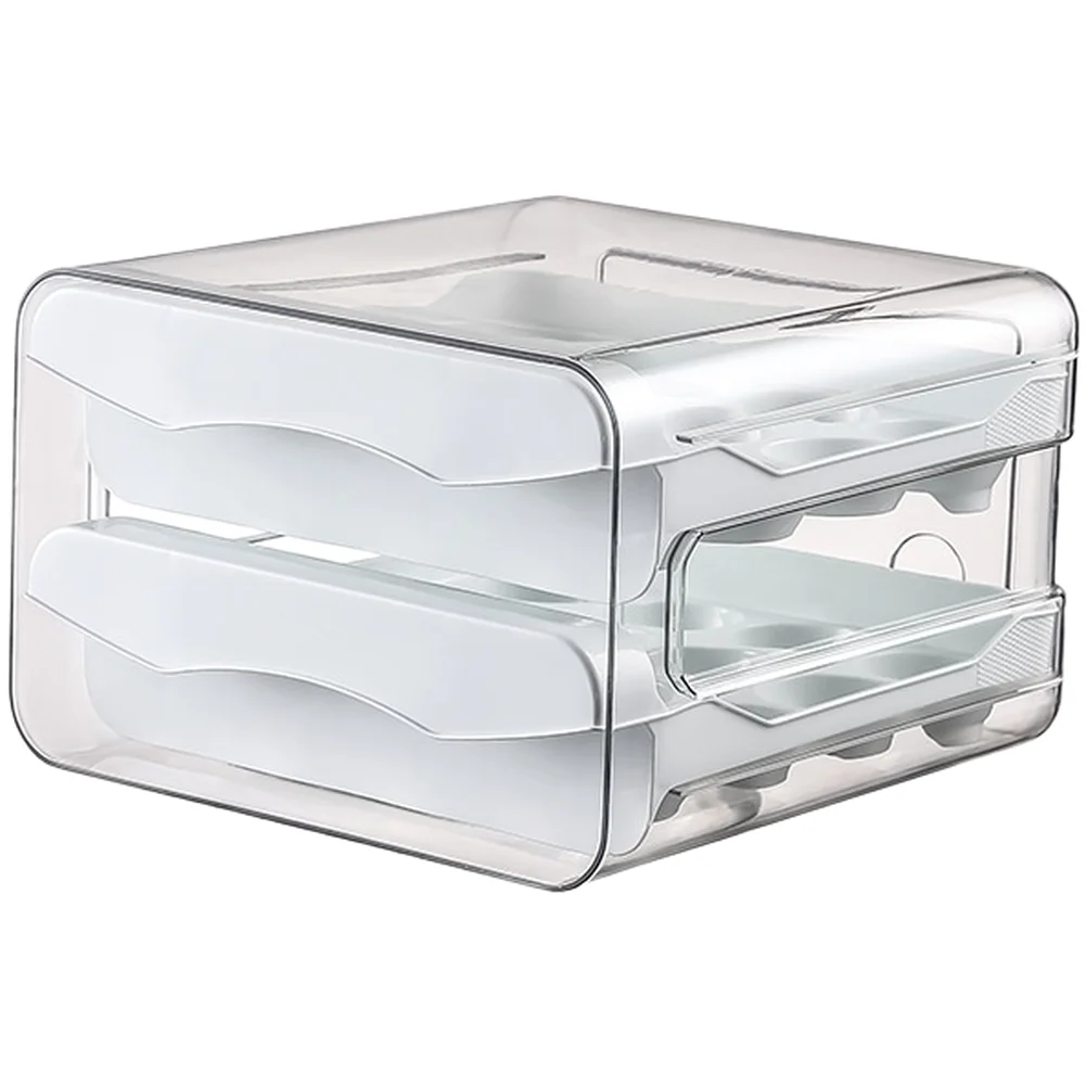 Drawer Design Egg Holder Egg Storage Stackable Egg Holder Egg Storage Box Double-layer Design Stackable Function