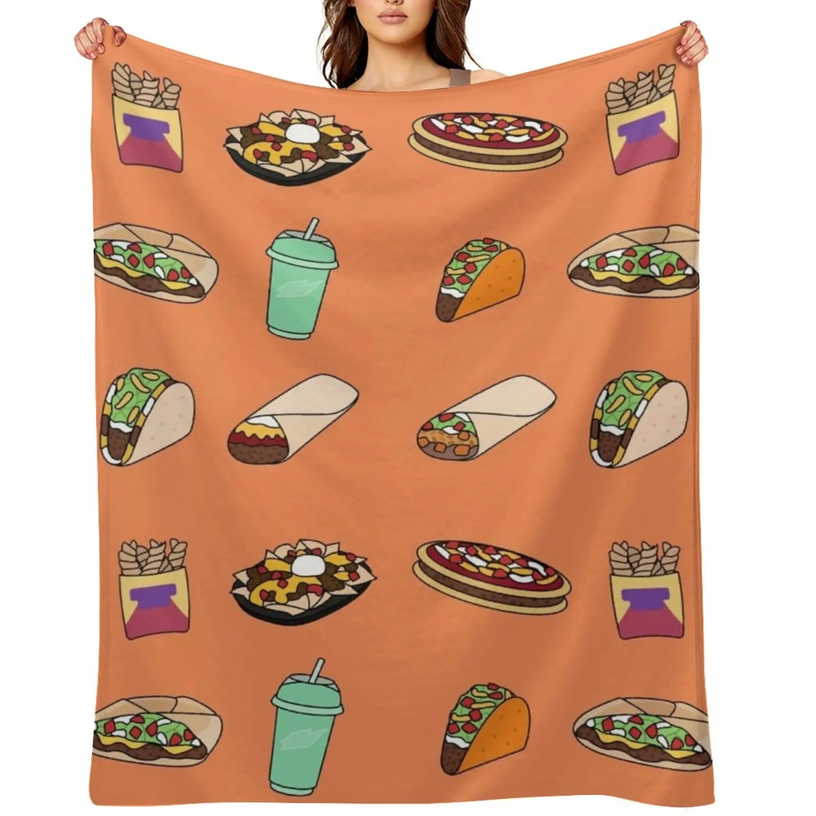 

Taco Bell Throw Blanket Tourist Custom Luxury Brand Cute Plaid Blankets