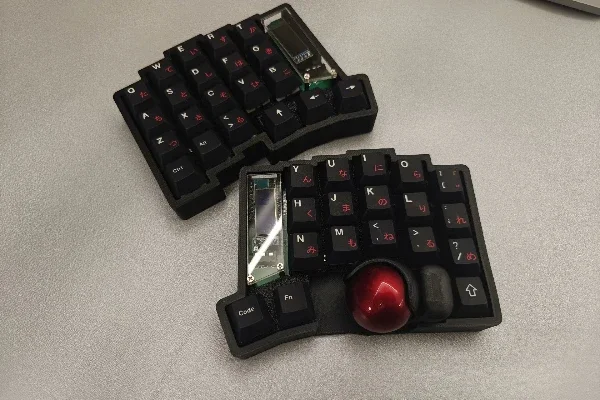 Imagem -03 - Kits de Teclado Rammable Vial Trackball Split Kit Prog de Layout Ergonômico Rgb Personalizado Hot Plug 39 47 59 Teclas