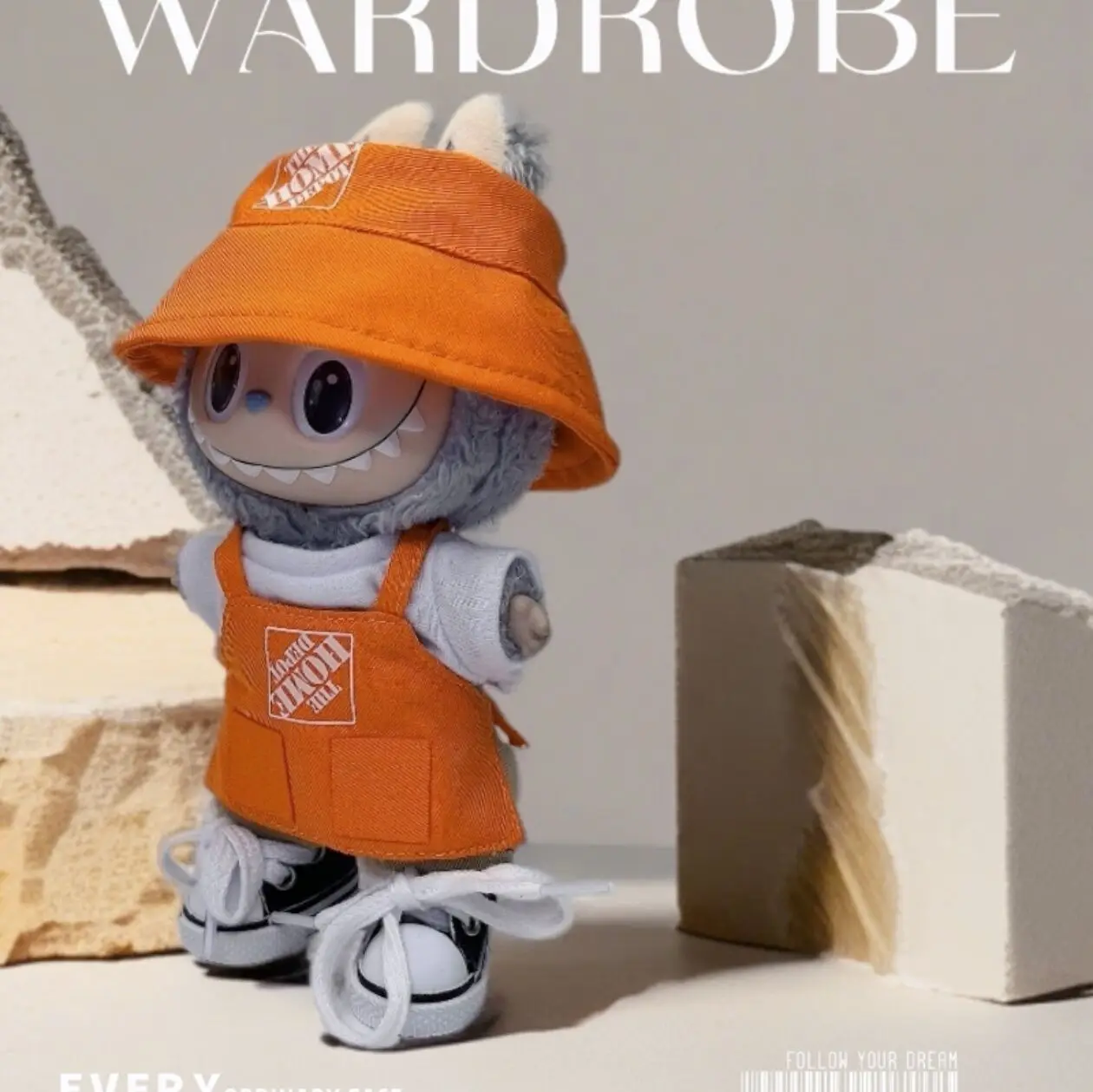 Nur Kleidung] der erste und zweite Generation Schlüsselanhänger LABUBU Kleideranhänger Labubuwa Kleidung Overall Set Barbie Kleidung