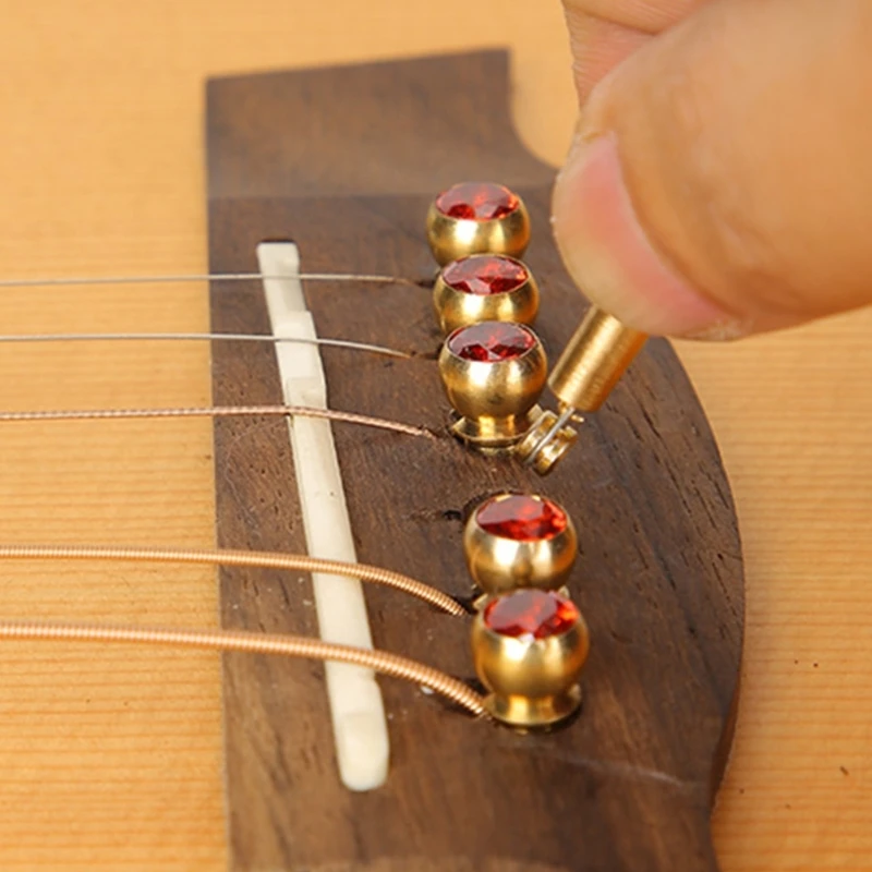 6 Count Guitar String Pins Crafted from Sturdy Materials Ensuring Longevity