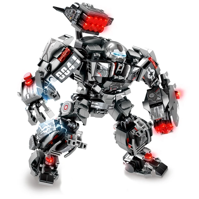 2024 The Avengers Lron Super Man hero War Machine Buster Hulkbuster Building Blocks Bricks Classic Movie Model Child Toys Gifts AliExpress