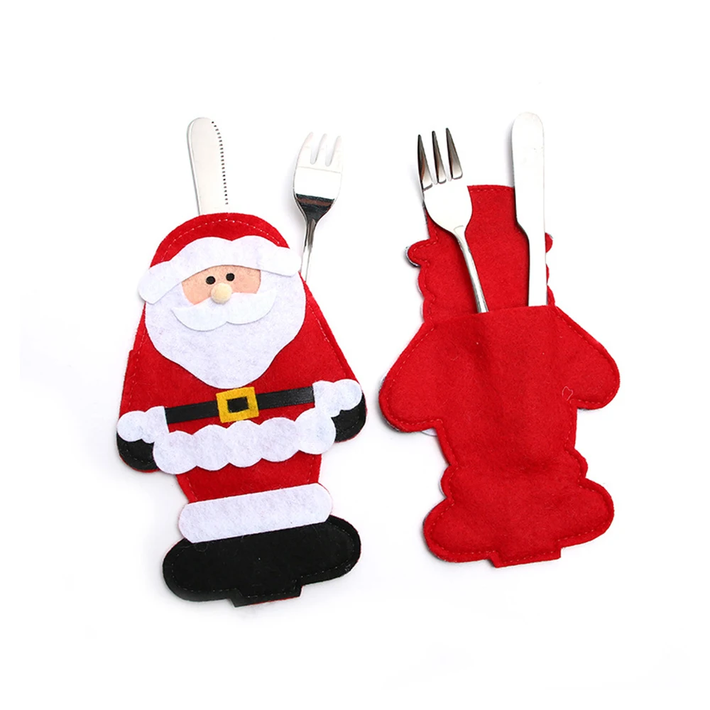 Runtowo 1pc Christmas Knives and Fork Covers, Merry Christmas Party Table Decor, Santa Claus Gifts Navidad 2025 New Year 2026