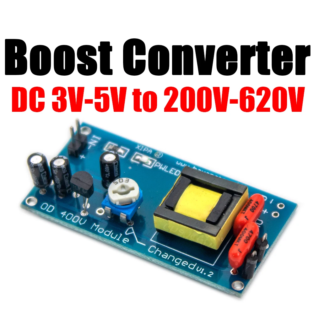 

DC-DC 3V - 5V to 200V-600V Boost Converter High Voltage Step up 400V 200V 300V 350V adjustable Power PSU Module charging