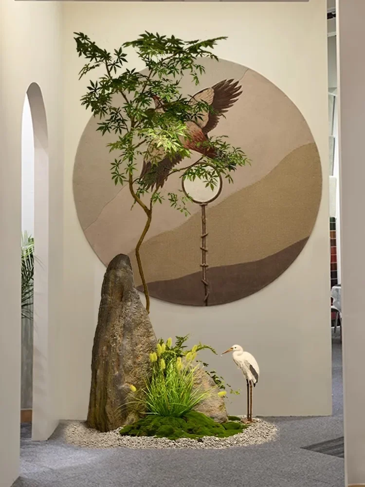 Indoor Silent Wind Simulation Pflanze Stein Simulation grüne Ahorn Landschaft