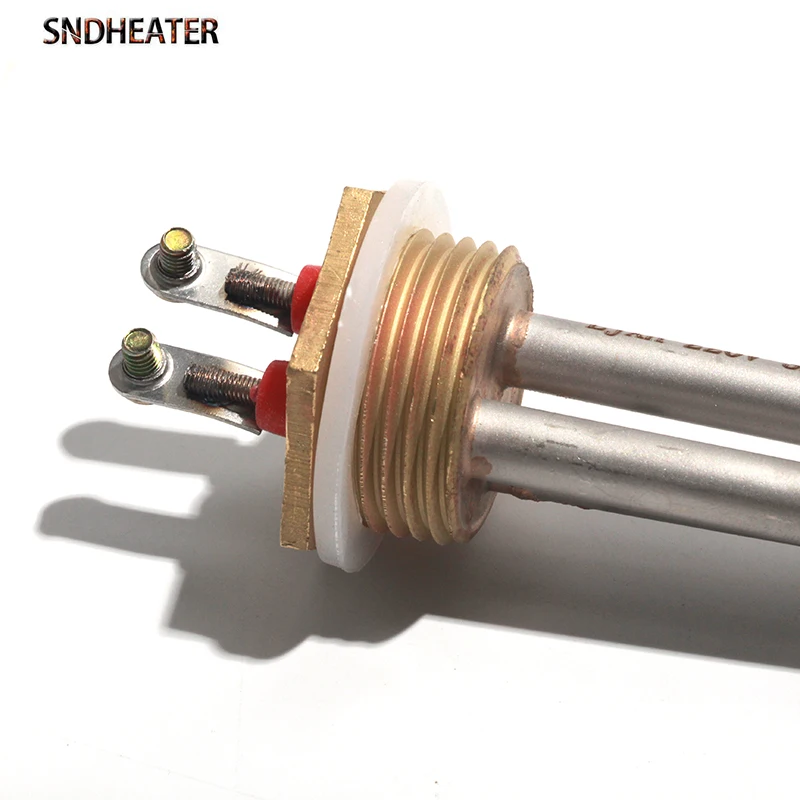 SNDHEATER Water Heater Element With/Without Probe Hole BSP DN25/1 inch 32mm Threaded 220V 1KW/2KW/3KW/4KW/6KW 304SS Tube