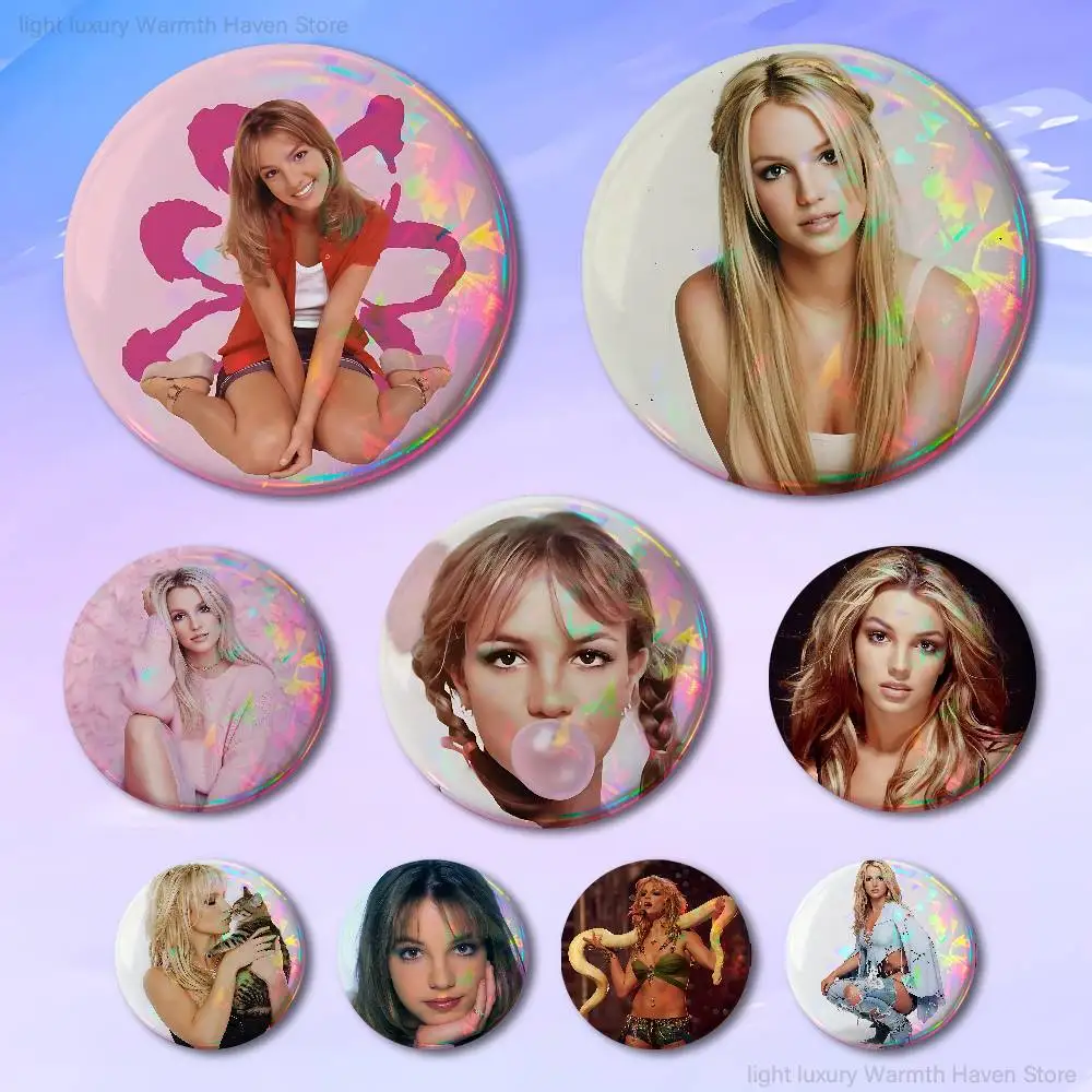 

Singer B-Britney S-Spears Pins 58mm Cute Cartoon Badge Handmade Brooches for Backpack Accessories