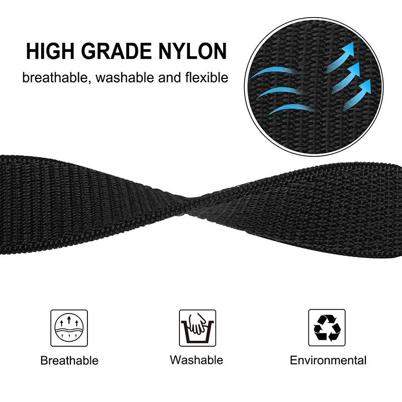 Correia de relógio de nylon tecida, Correias ultraleves para Garmin Fenix 6, Fenix 7, Forerunner 955, 945, 935, 22mm, Fenix 6 Pro, Fenix 5 Plus