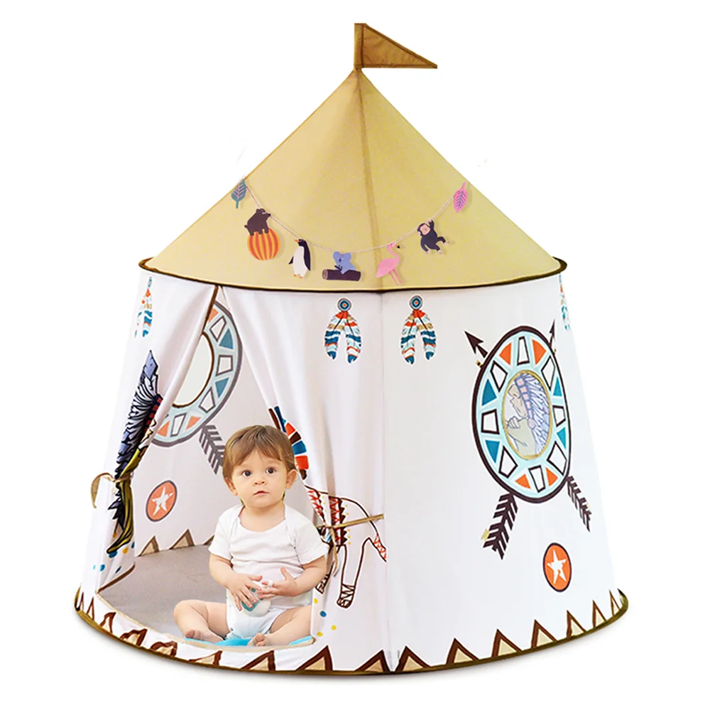 

YARD Kids Tent Inidian Style Baby Portable Princess Castle Play Children Teepee Tent Children's Tent Playhouses for Kids