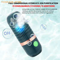 Capsule Shape Fruit Vegetable Purifier Protable Wireless Fruit Food Washing Machine Home Pesticide Disinfection Cleaning Machine