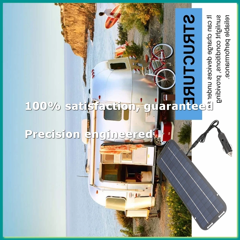 12V 60W Solar Panels Charger Car Motorcycle Kick Scooter Portable Solar Panel Car Charger Battery Efficient Maintenance-FABY
