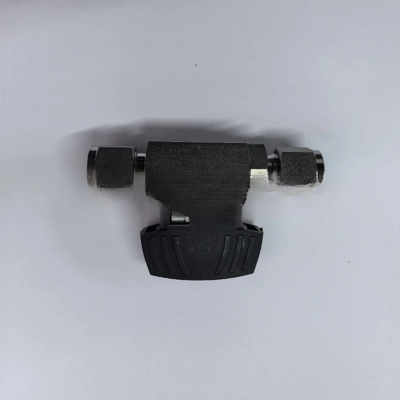 316L stainless steel hexagonal card sleeve ball valve silver plated  air source  end point hand valve imperial low pressure