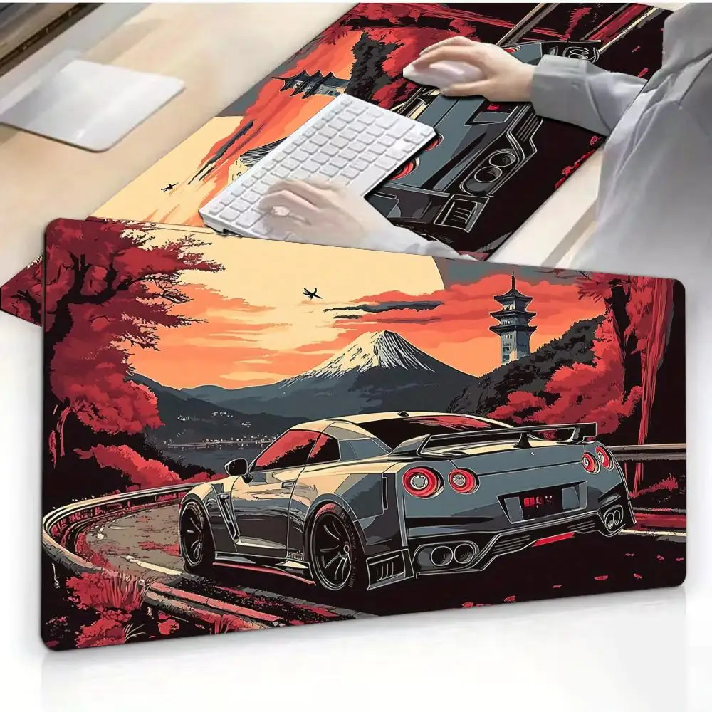 

Cool car Scenery Mouse Pad Desk Mat Mousepad Large Abstract Mouse Pad Gaming Deskmat With Lockedge Office Non-slip Carpet