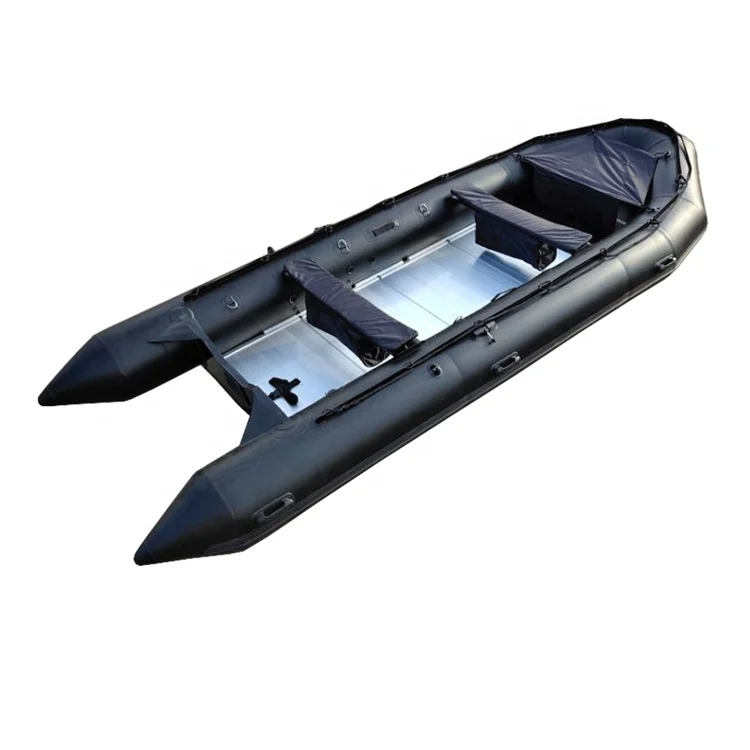 New 10-person 16-foot 4.7-meter aluminum flat-bottomed inflatable boat with bow storage bag