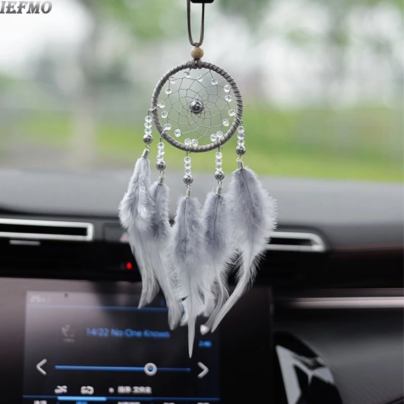 Feather Wind Chime Pendant Car Pendant Outdoor Garden Decoration Sun Catcher Bedroom Art Decoration Holiday Party Home Decor