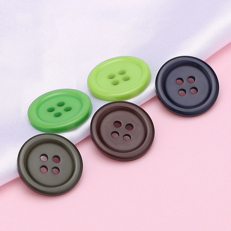 30pcs 9-30mm Multicolour Round Buttons Sewing Resin Buttons for DIY Clothes Sweater Coat Shirt Apparel Scrapbooking Accessories