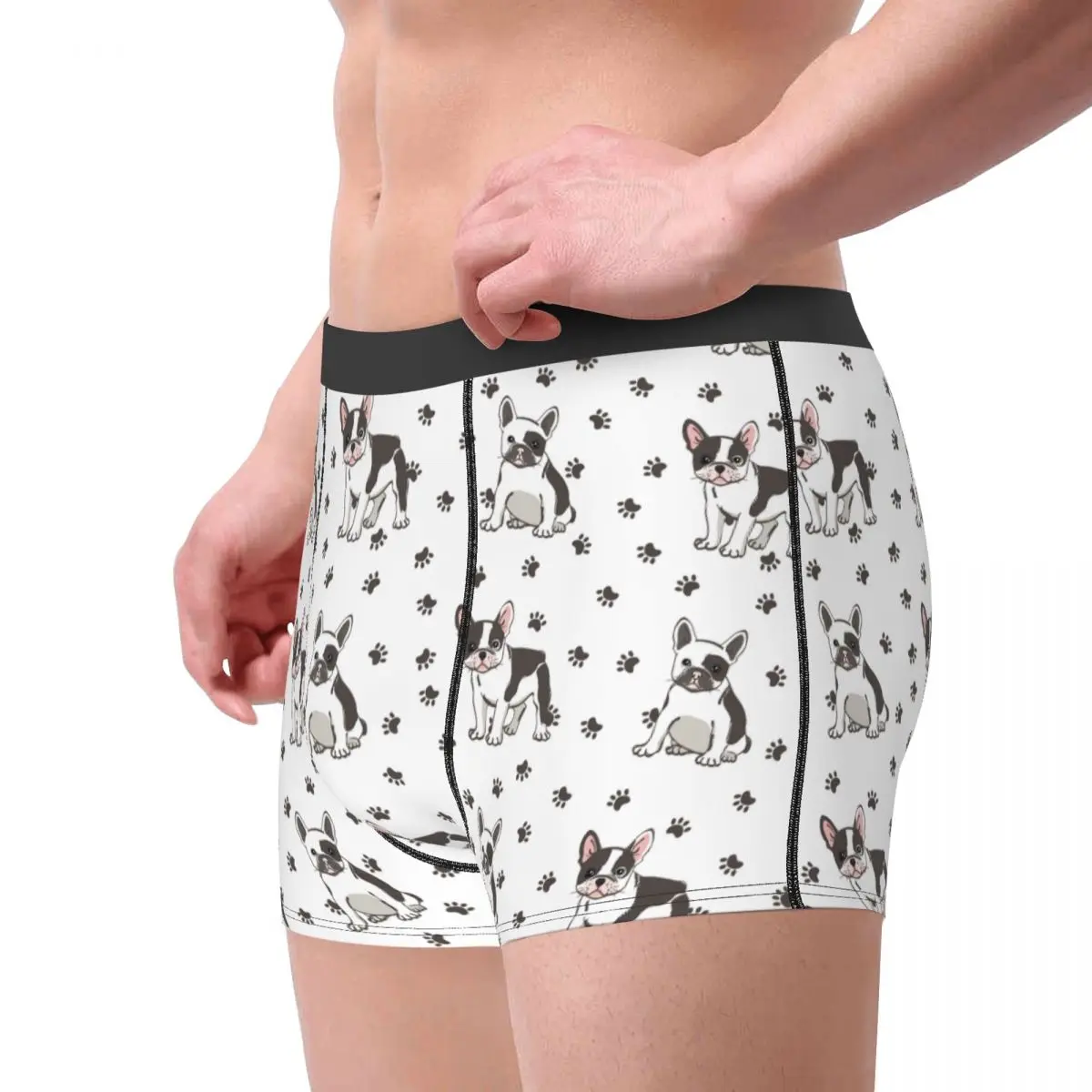 French Bulldog Dog Men's Underwear Animal Boxer Briefs Shorts Panties Novelty Breathable Underpants for Male Plus Size