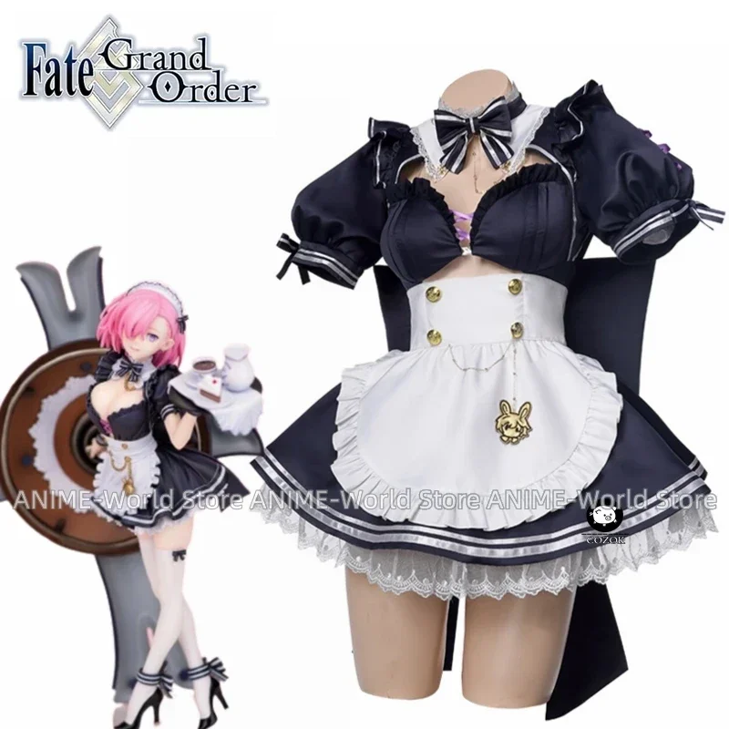 

Anime Fate/Grand Order FGO Mash Kyrielight Maid Dress Sexy Uniform Outfit Cosplay Costume Halloween Free Shipping 2020 New.