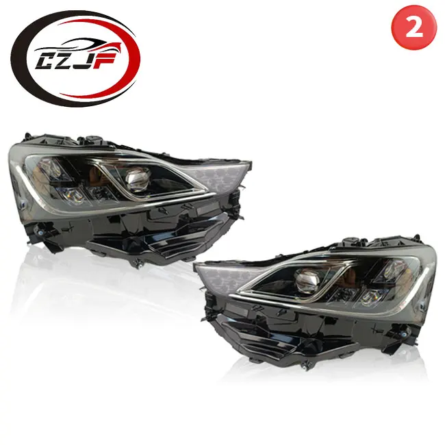 CZJF Aftermarket Low to High Quad Lens Headlight Assembly Upgrade Direct Fit Plug and Play for Lexus IS300 2017 2018