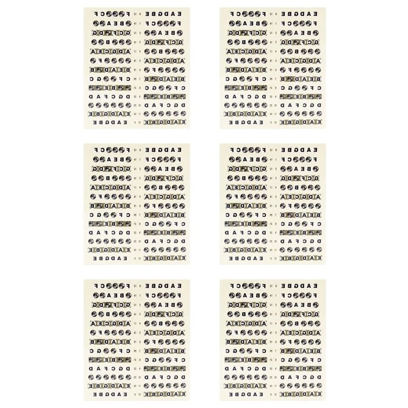 SYDS 6X Guitar Fretboard Note Decals Fingerboard Frets Map Sticker For Beginner Learner Practice Fit 6 Strings(Guitar-Black)