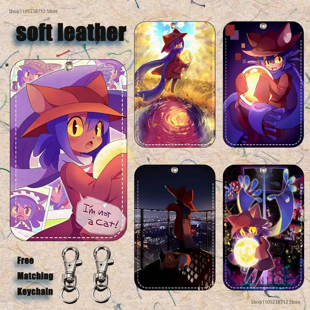 O-Oneshot N-Niko Holder Keychain For Bank Business Work Card Holder Student Card Protective Case Bus Card