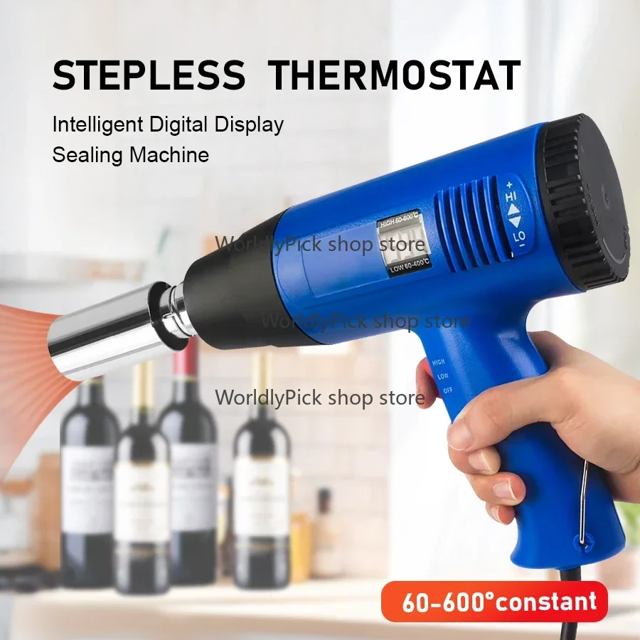 Heat Shrink Cap Machine Red Wine Bottle Sealing Sleeve Seal Heat Sealing Machine Shrinker Sealing Machine Wine Hot Air Guns