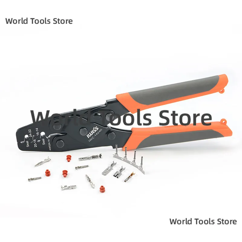 IWC-1424AB Non-Insulated Open Barrel Terminals Crimping Pliers Weather Pack Sealed Connector Wire Crimper Tool Clamp
