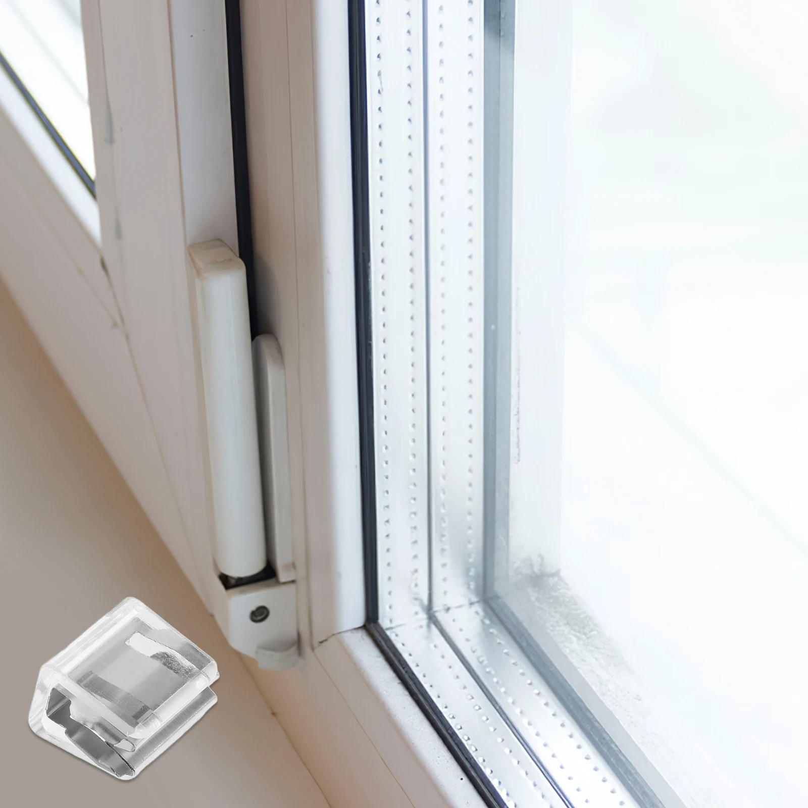 

10pcs Window Security Buckle Sturdy Plastic Sliding Window Locks Key Operated Safety Lock For Home Office Adjustable Stopper