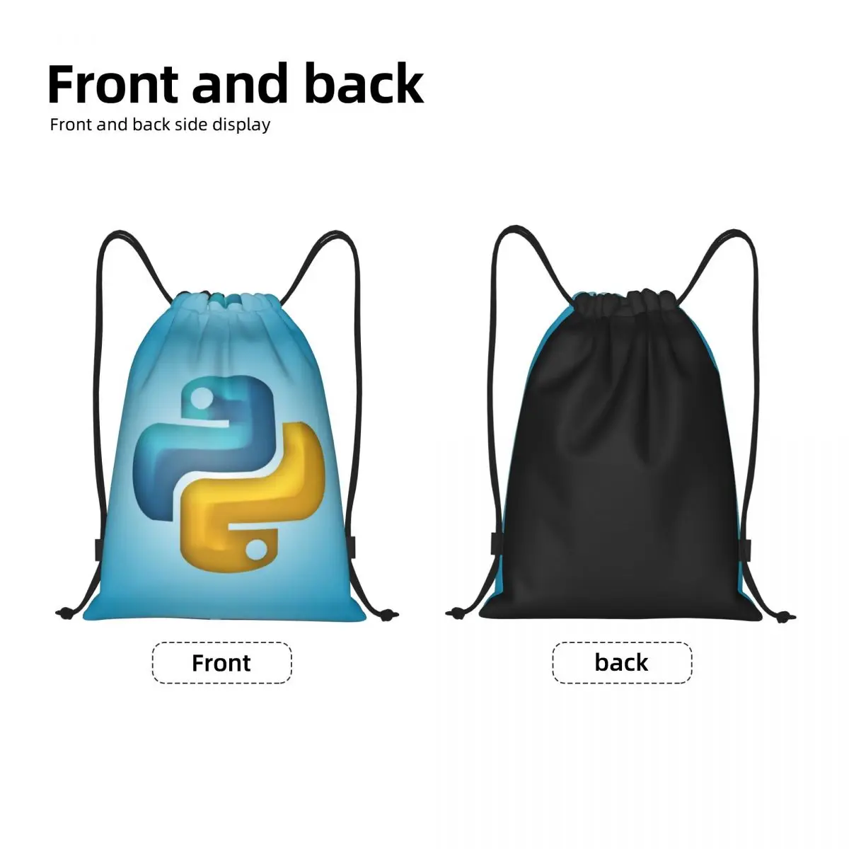 Programmer Computer Developer Python Drawstring Bag Foldable Gym Sports Sackpack Programming Coder Shopping Storage Backpacks