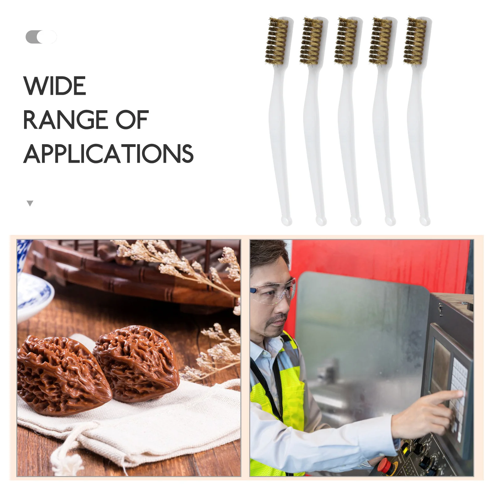 

10Pcs Rust Removal Brushes with Strong Texture Easy to Use for Metal Surface Cleaning Rust Removal Brush for Metal