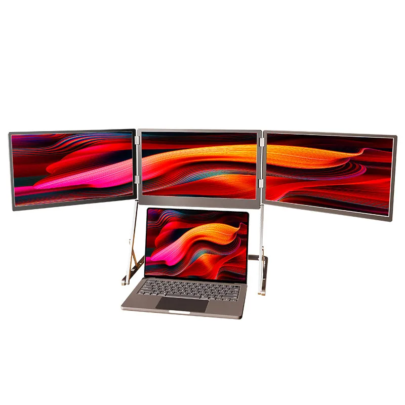 Three-screen portable monitor, first-line three-screen laptop external monitor