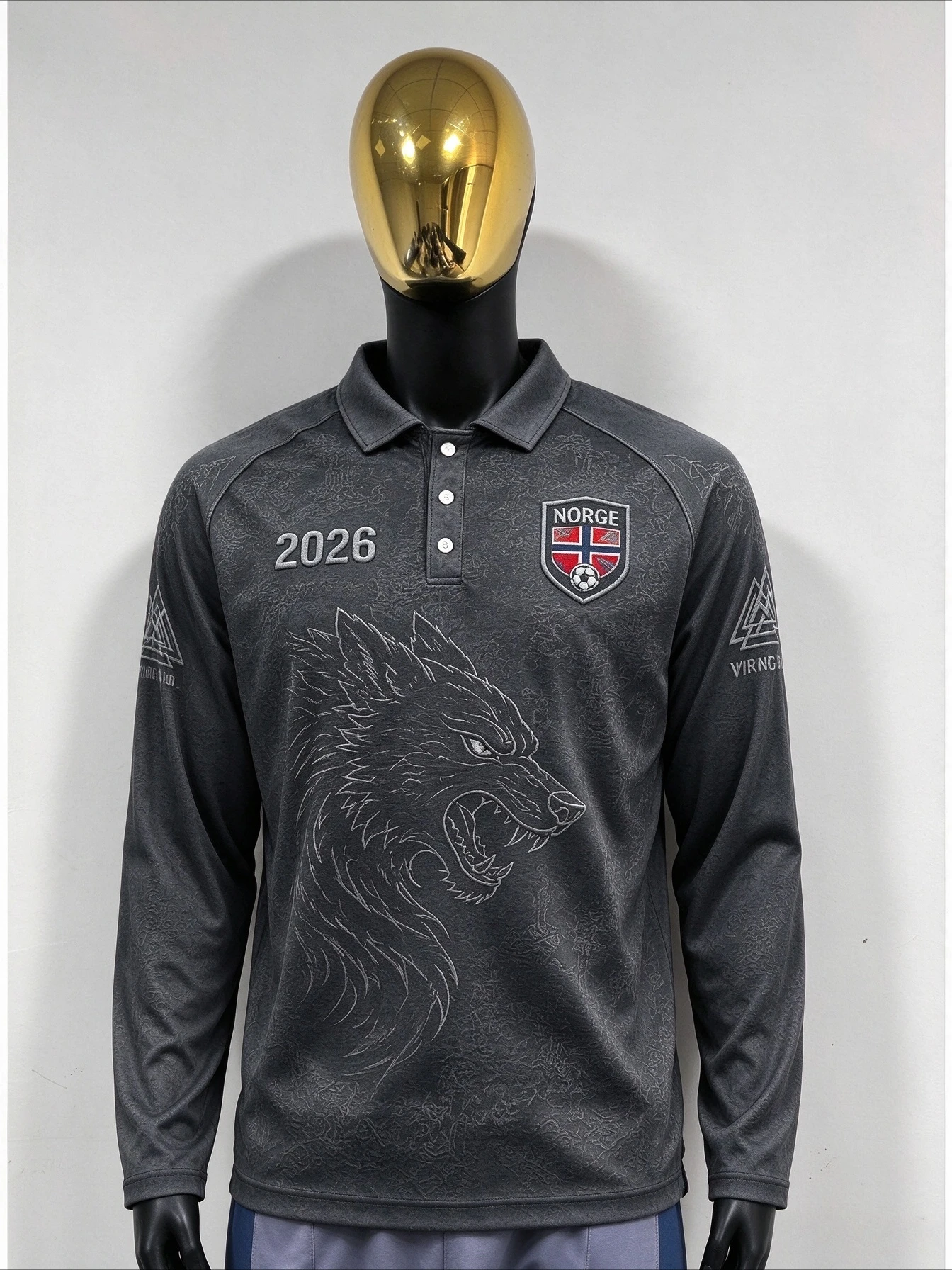 2027 Edition Football Training Long-Sleeved Polo Shirt - 3D Printed - Fashionable and Comfortable - Family Clothing